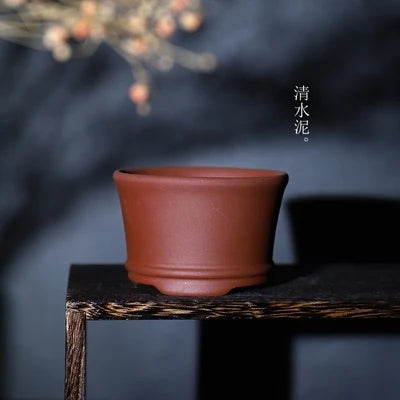 Crude Pottery Purple Sand Plants Pot, Table Vase, Breathable Garden Decoration, Home