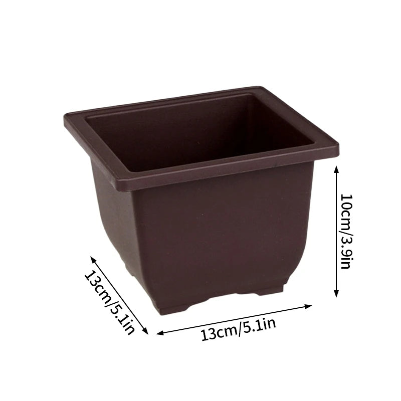 Rectangular Flowerpots Plastic Bonsai Plants Pot Square for Flower Balcony Garden Yard Landscape Bonsai Pot Trays Home Decor