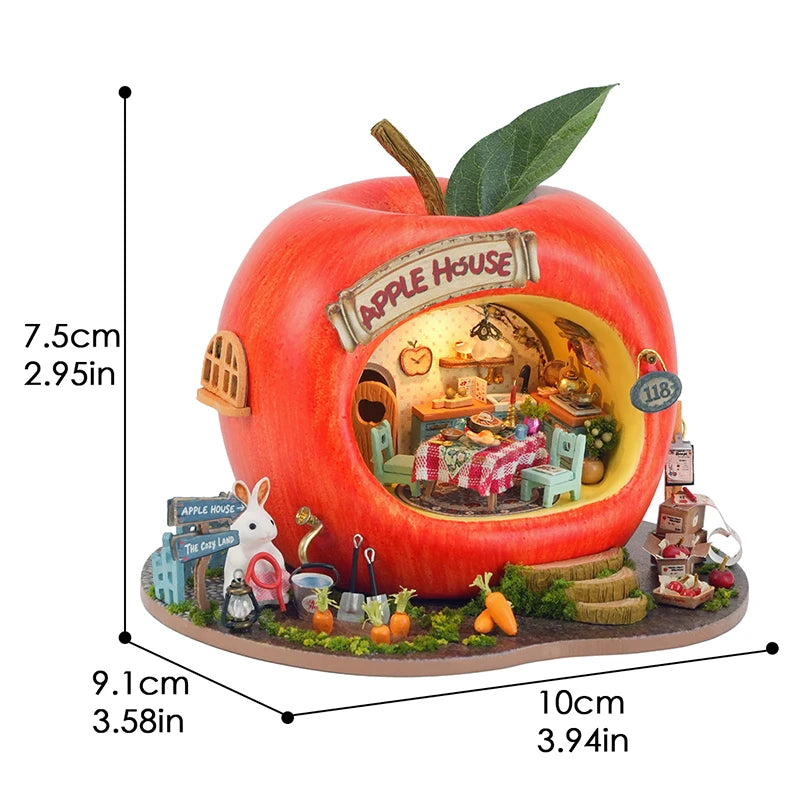 New DIY Doll House Wooden Miniature Kit Furniture Dollhouse Furnitures Set Handmade Model Assembly Toys Case Birthday Gifts