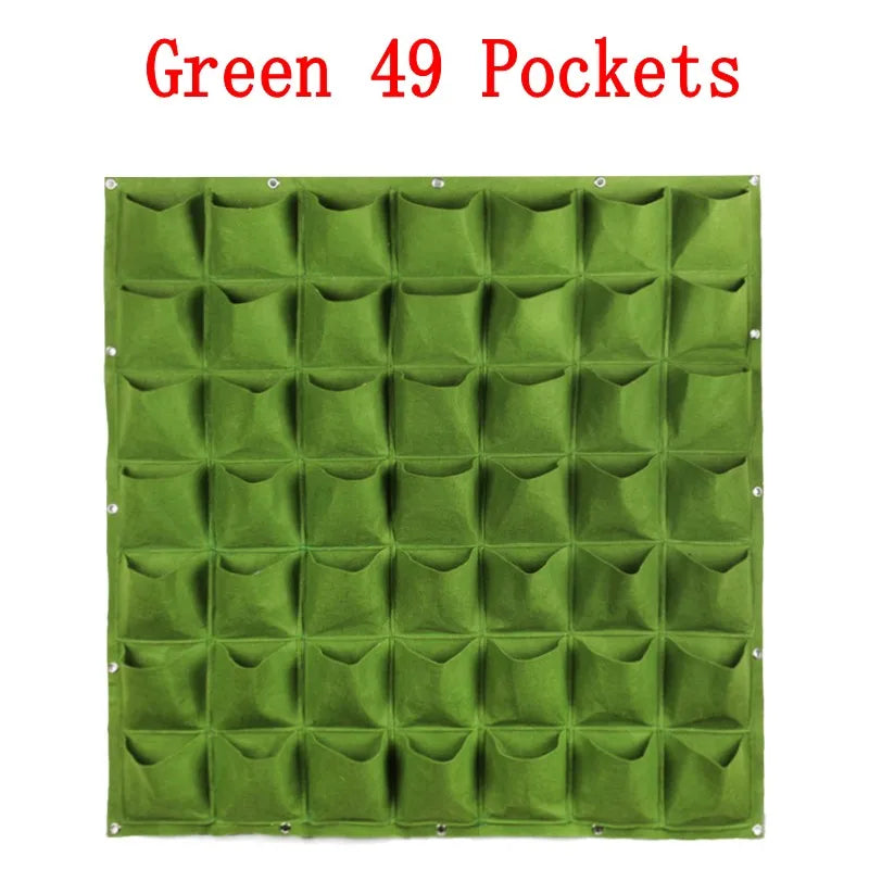 Black Green Wall Hanging Planting Bags Flower Pot Grow Bag Garden Planter Vertical Suculentas Plant Pot Home Decor Accessories