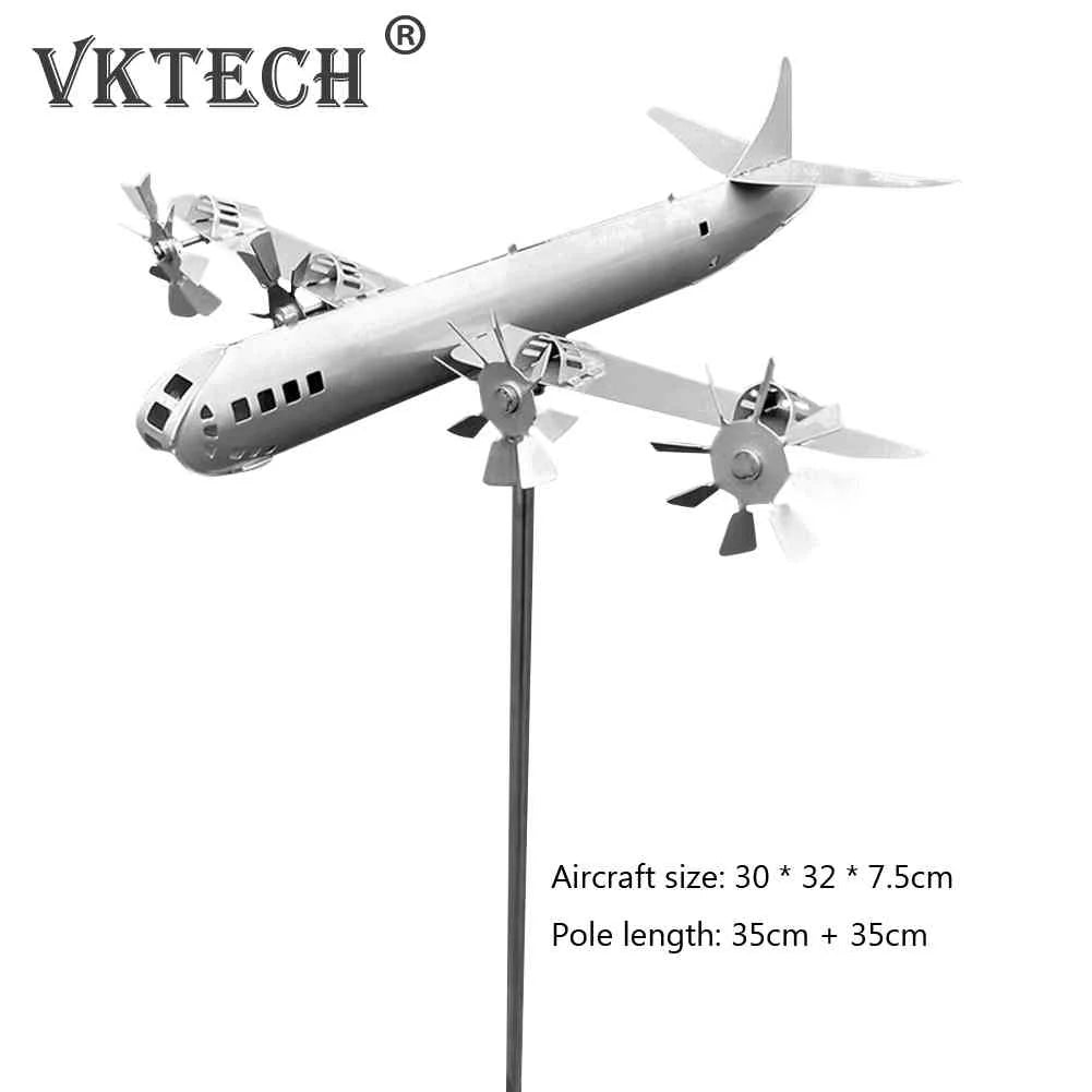Metal Spinner Aircraft Windmill Handmade Wind Spinner Wind Energy Sculpture Airplane Wind Spinners for Outdoor Decor Garden Yard
