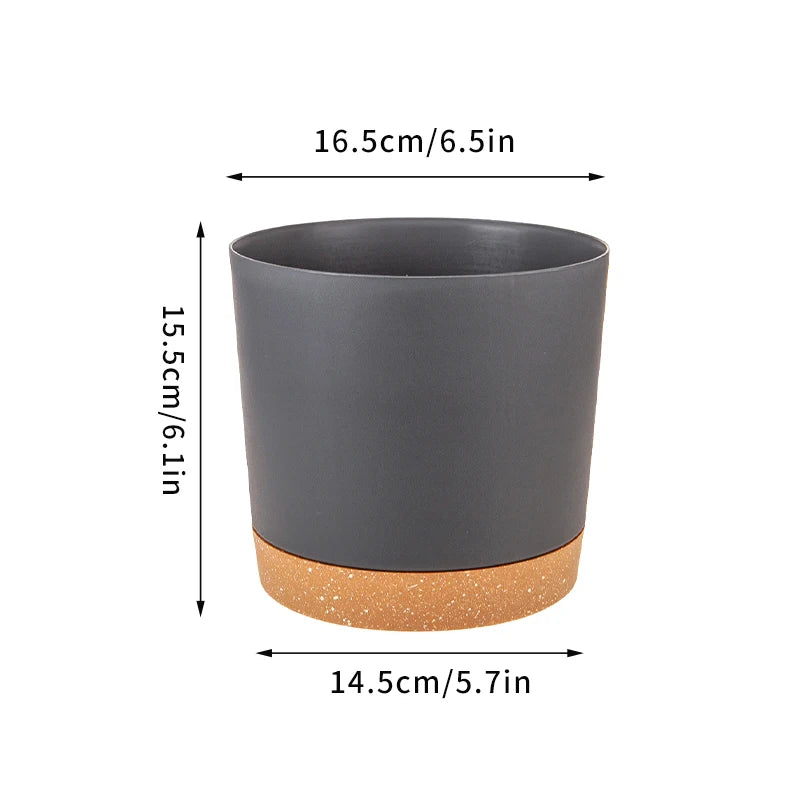 Self Watering Plant Pots Automatic Plastic Flowerpot Bottom Watering Planters with Saucer for Indoor Outdoor Plants Garden Decor