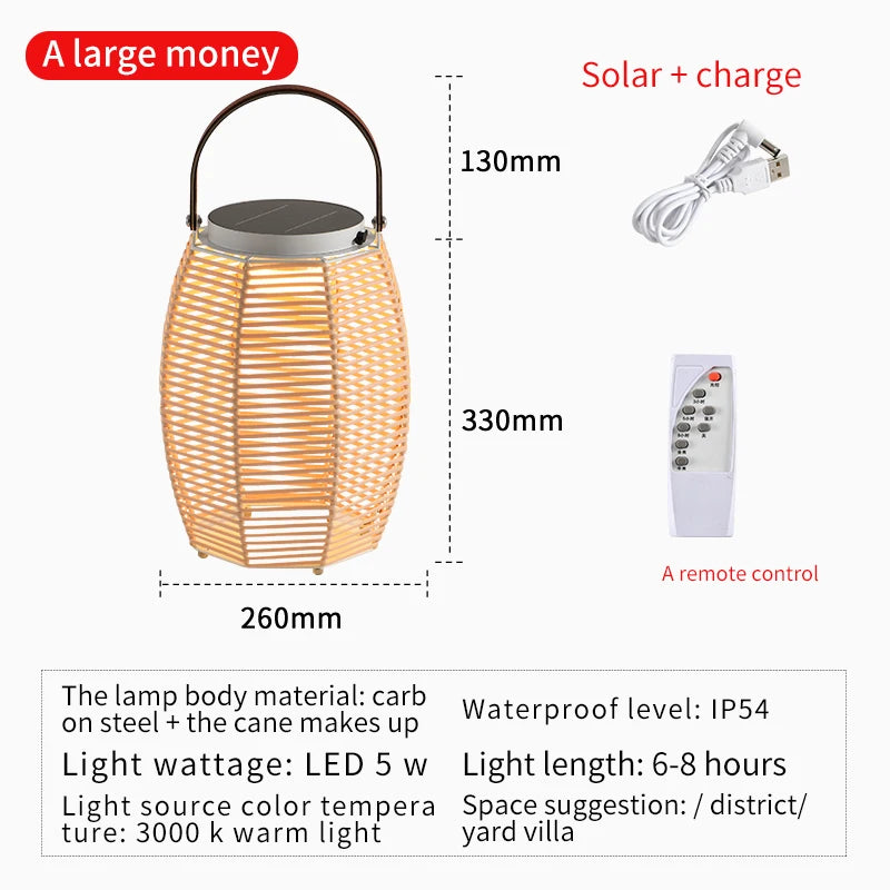 Outdoor Light Waterproof Garden Light Villa Garden Light Modern Simple Design Sense terrace atmosphere light Solar light woven