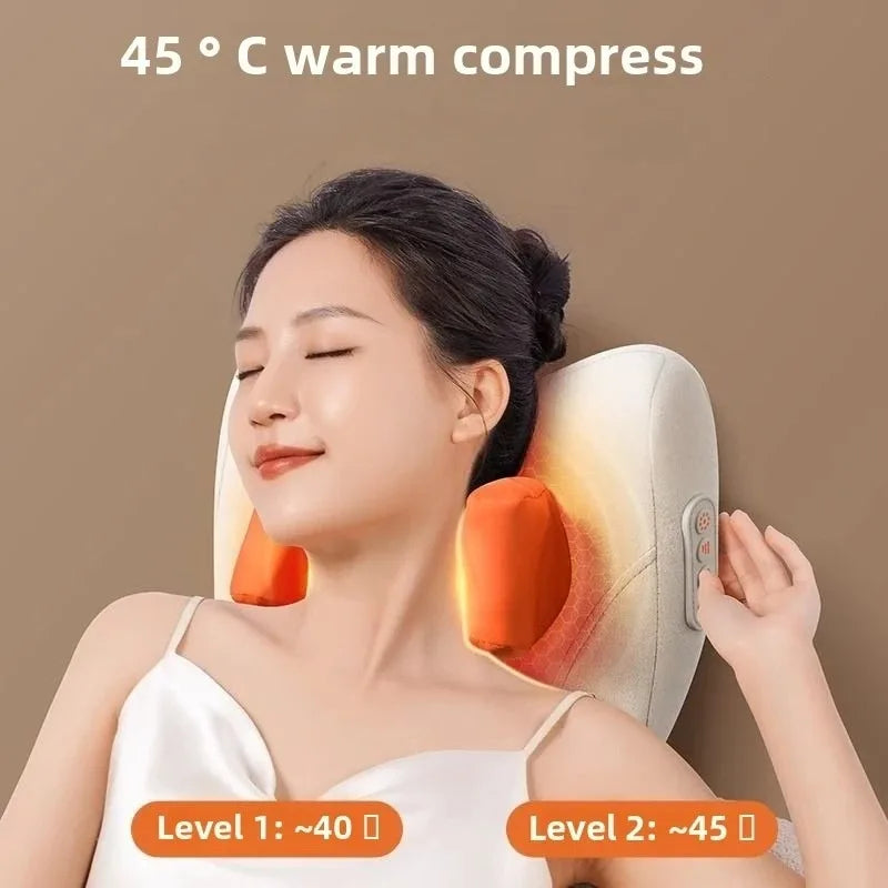 JAIYORL Trapezius Electric Massage Pillow Wireless Car And Home Massag