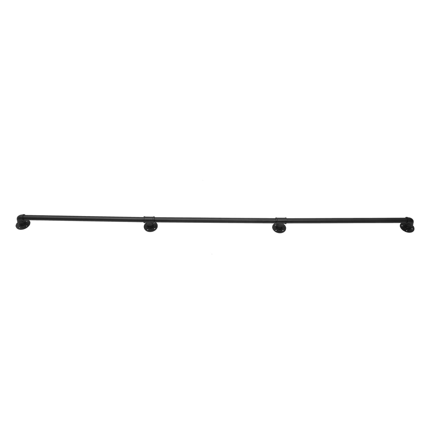 8ft/12ft Staircase Handrail Stepladder Stair Railing Wall-mounted Loft Pipe 3 Sections For Indoor And Outdoor