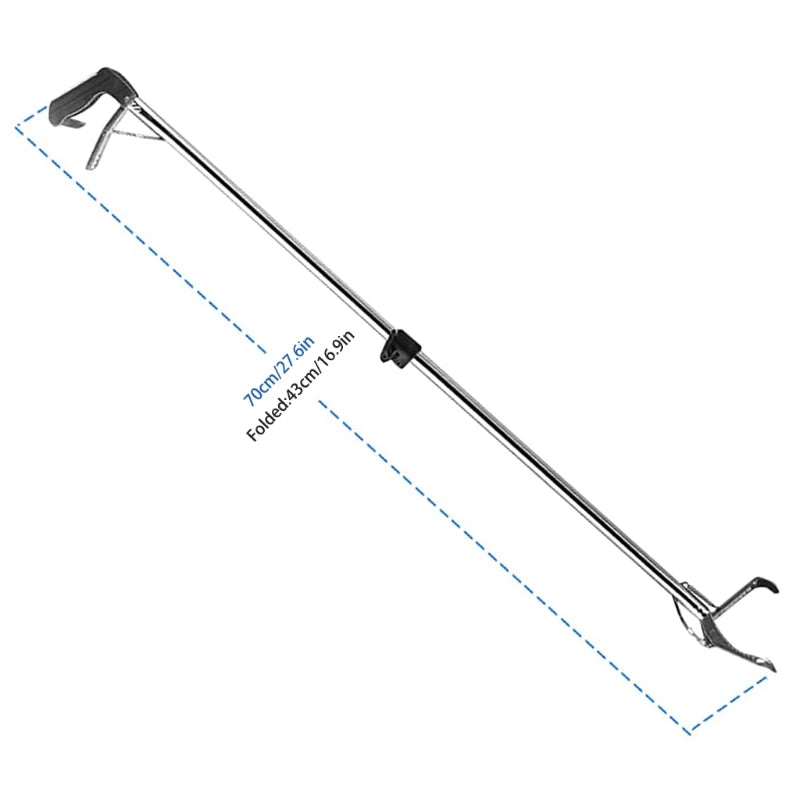 Professional Snake Tongs, Heavy Duty, Metal Clamp, Grabber, Wide Jaw Catching, Foldable Handling Tool, 1.2m