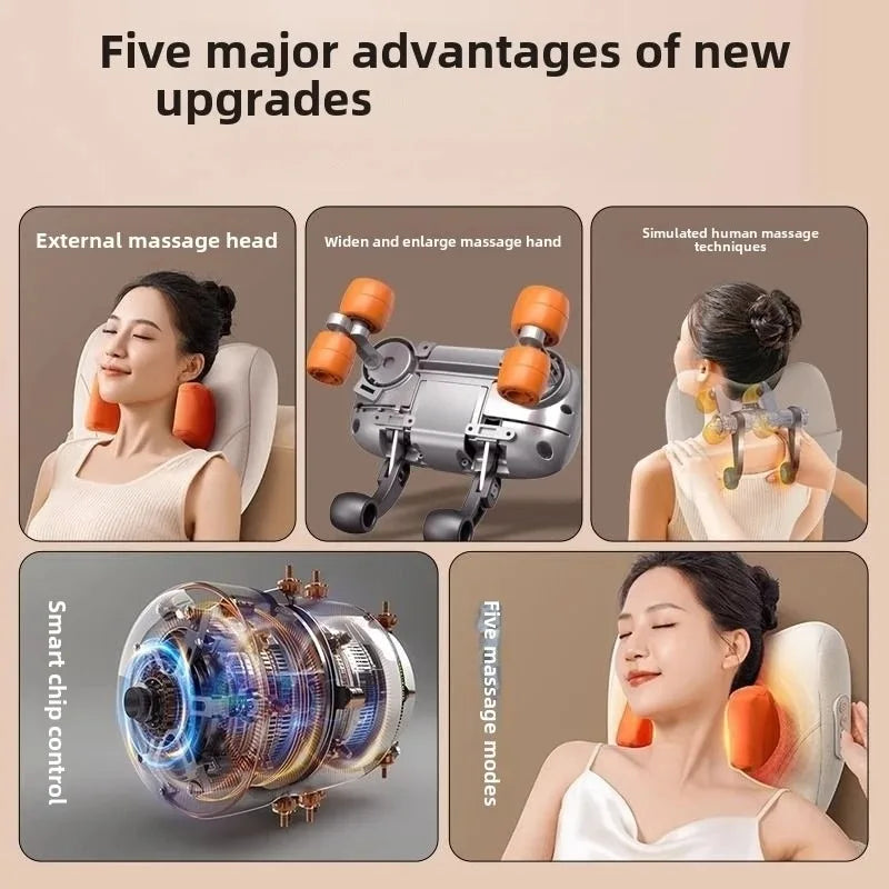JAIYORL Trapezius Electric Massage Pillow Wireless Car And Home Massag