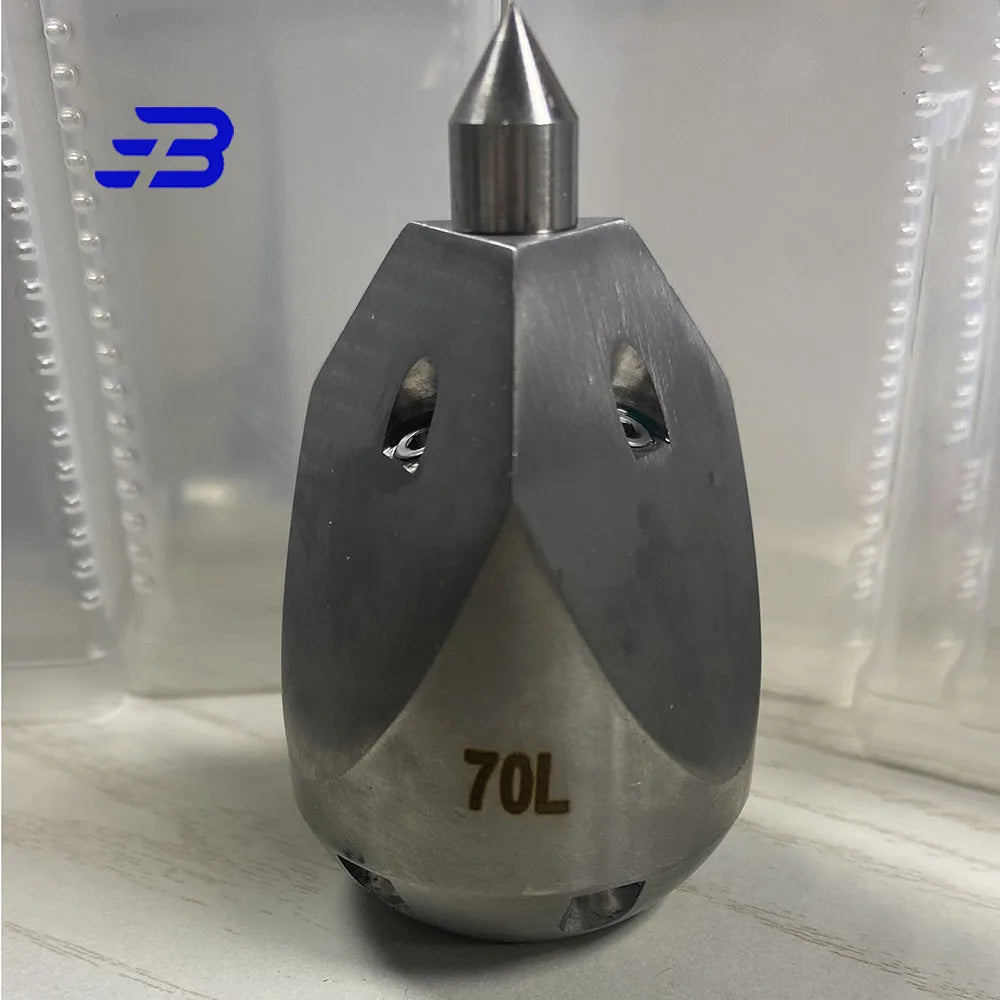 Stainless Steel 1/2" High-pressure Pipeline Cleaning and Dredging Nozzle, Sewer SPEAR POINT NOZZLES