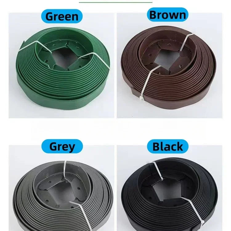 5/10M Fixed Garden Barrier Lawn Grass Plastic Edging Border Landscape Edging Garden Edge Kit With Anchoring Spikes Easy Install