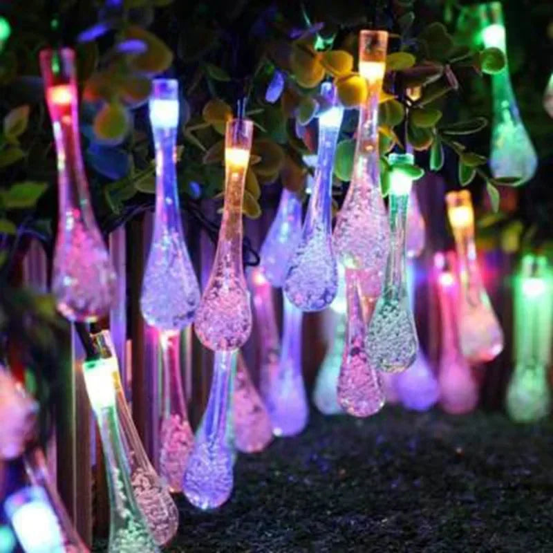 Fairy Light Outdoor Water Droplet Bubble Ball LED String Light Garden Light Wedding Party Christmas Decoration Battery Power