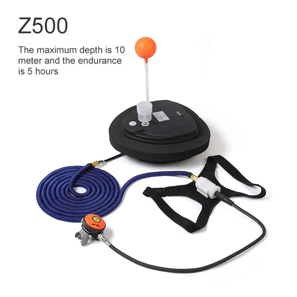 TUXING Scuba Diving Snorkel Equipment Diving Mobile Ventilator Tankless Waterproof Rechargeable Underwater Time 3.5-5H Depth 10m