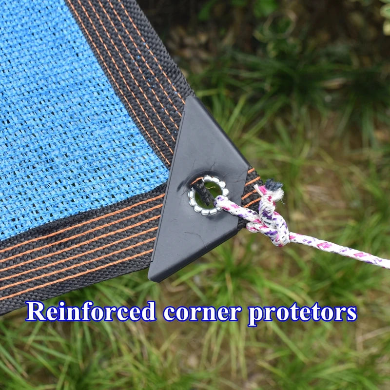 6/12Pin Blue Sunshade Net Outdoor Swimming Pool Pergola Garage Mesh Cover Garden Greenhouse Plant Flower Shading Netting Cloth