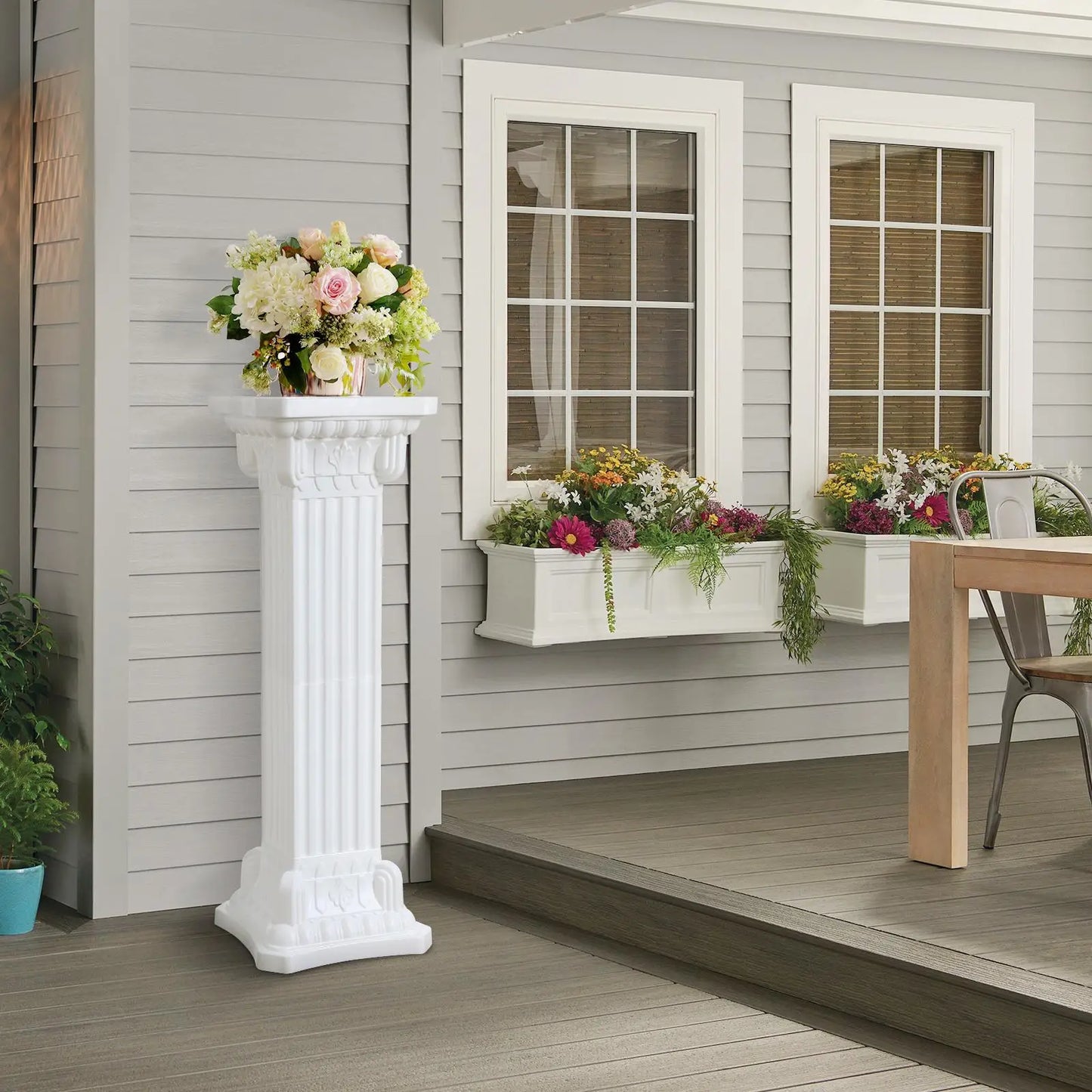 Roman Column Pillar Statue Style Column Plastic flower Pillar Decor Pillar multiuse Photo Prop Wedding Parties Decor