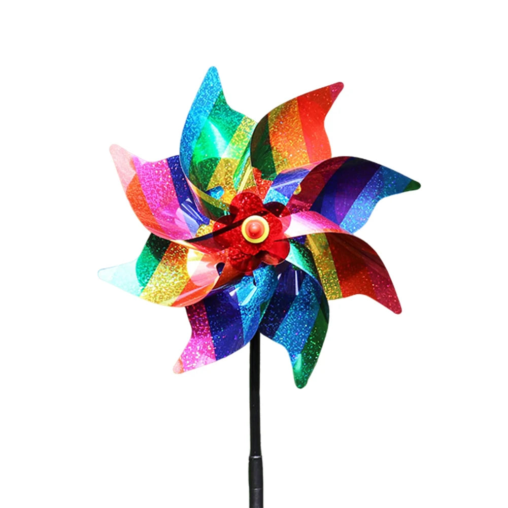 5/10PCS Bird Repeller Reflective Windmill Pinwheel Bird-Scaring Windmill Spinner for Garden Lawn Yard Decor and Keep Birds Away