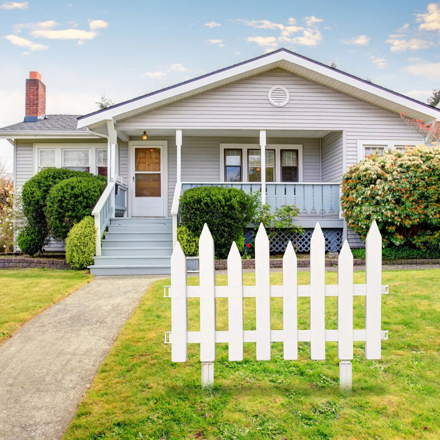 White Plastic Garden Fence Border Decoration Plant Flower Protect For Yard Lawn Edging Flower Bed Christmas Tree Decorative