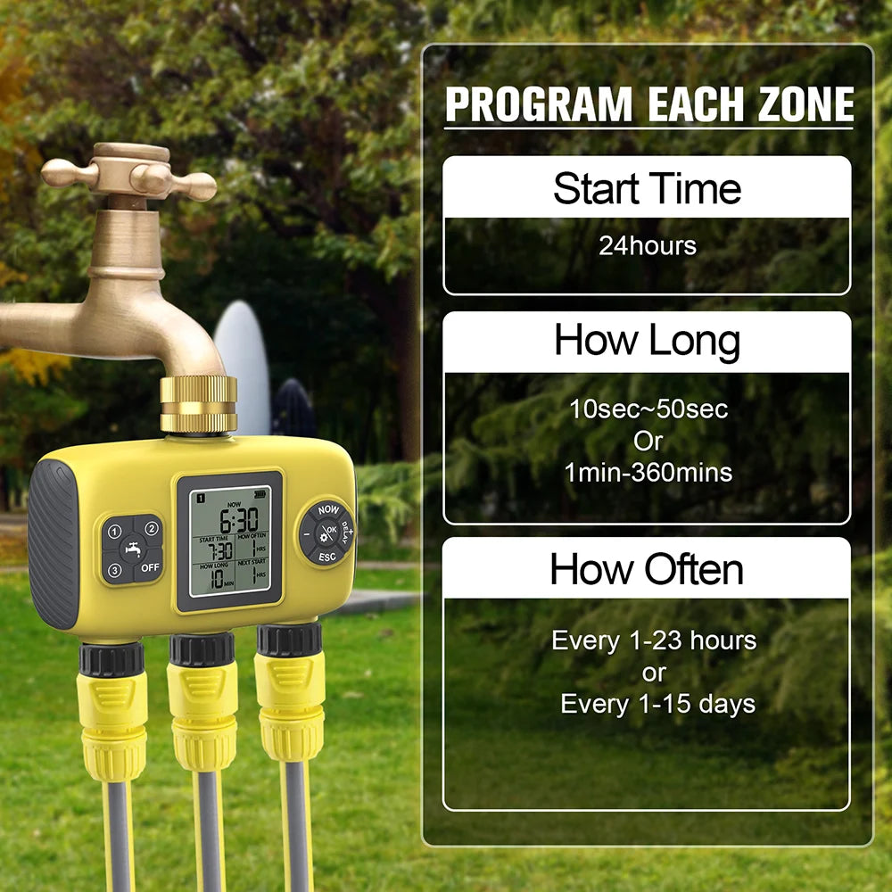 New Smart Outdoor Water Timer - Touch Screen Control