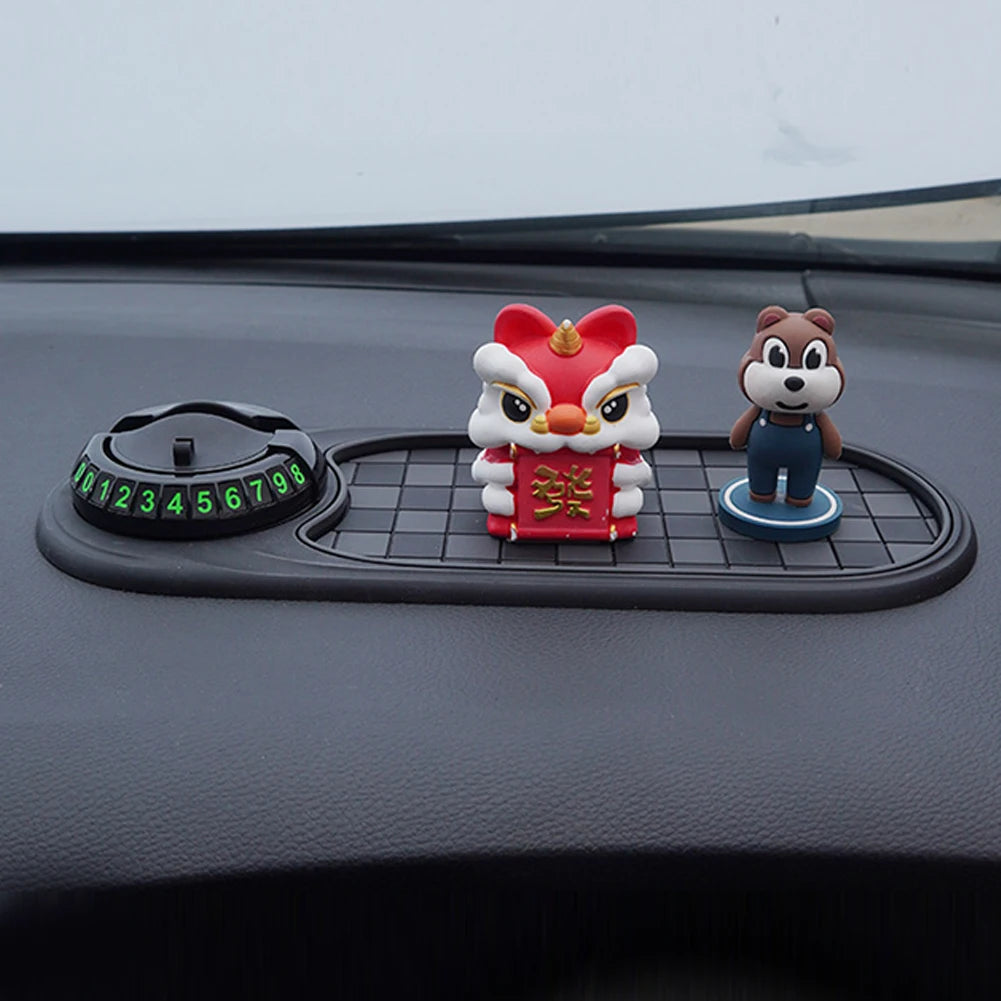 Car Anti-Slip Mat Car Dash Grip Pad with Temporary Parking Numbe 360 D