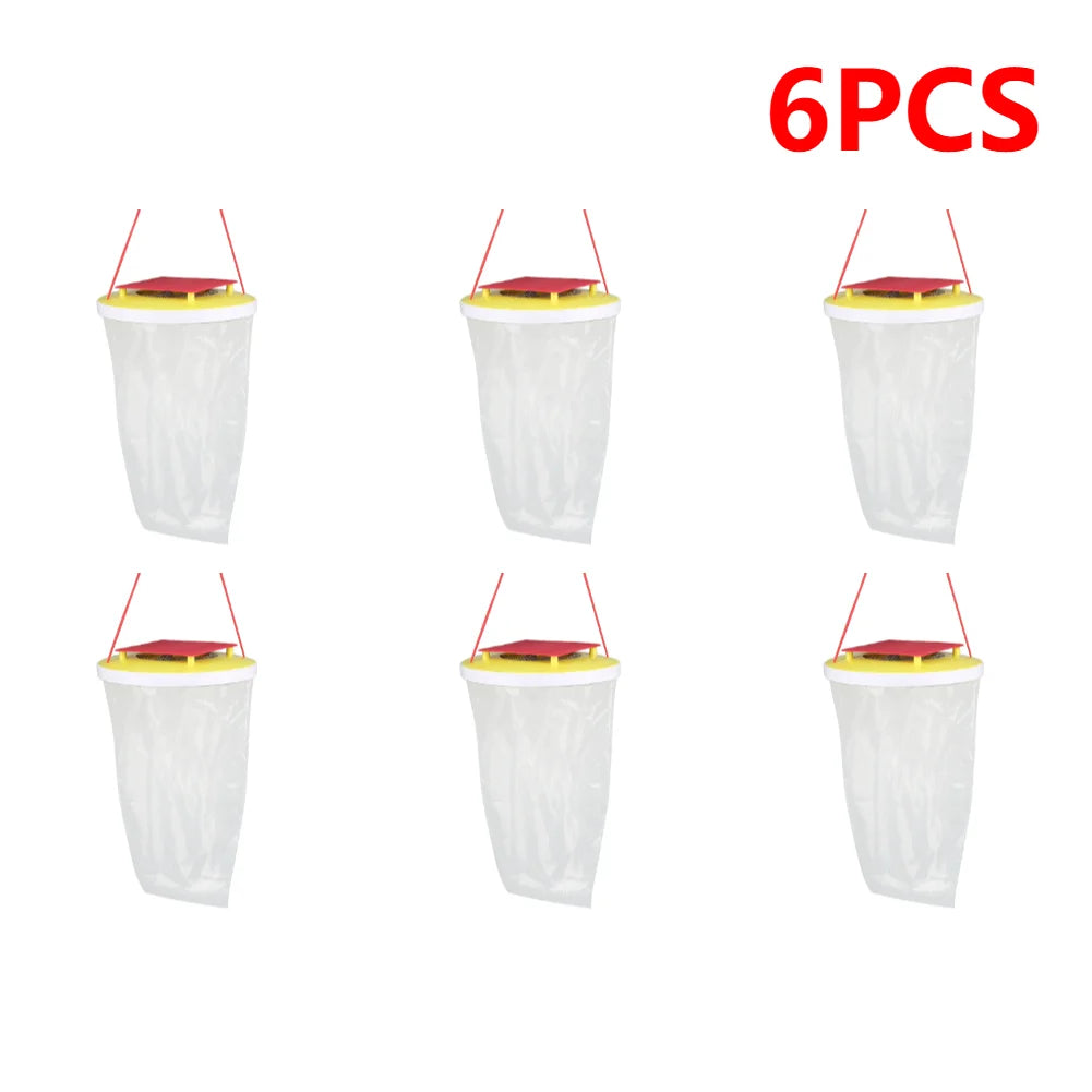 1-10PCS Fly Trap Hanging Fly Catcher Non-toxic Fly Lure Bag Pest Trap With Bait Insect Bug Killer Garden Hanging Flycatcher