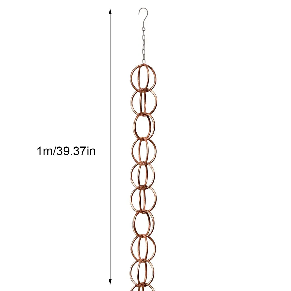 Lotus/Bird Rain Chain Garden Decoration Hanging Rain Catcher Chain Gardening Gutters Downspouts Rain Chain Outdoor Decors