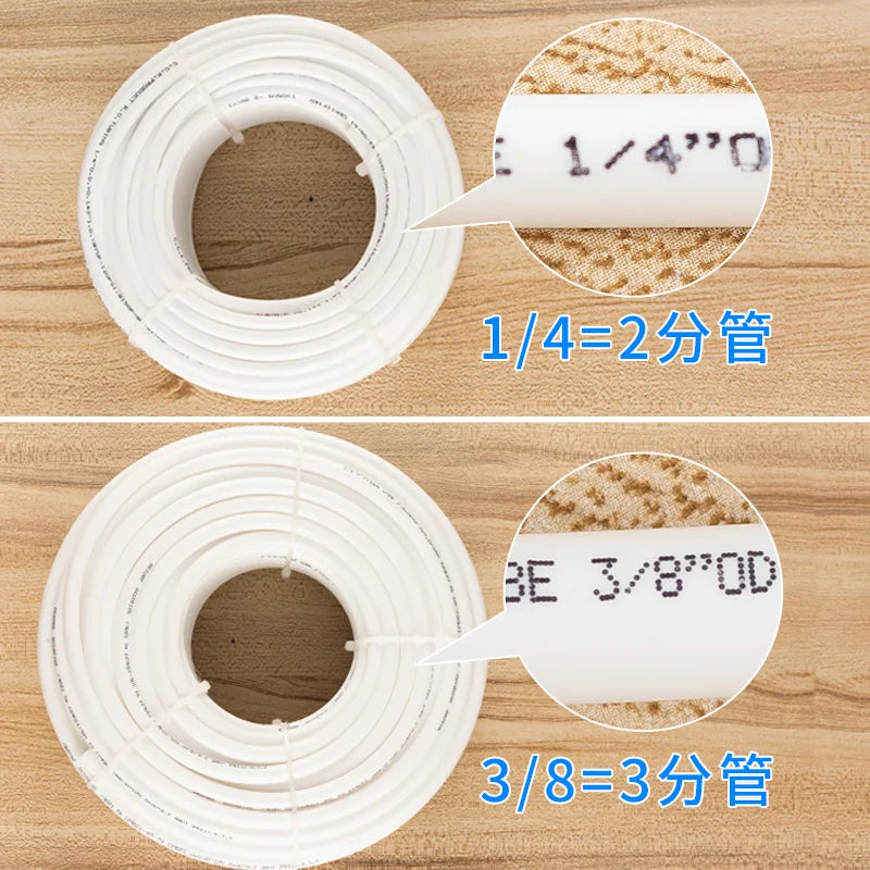 1/4" 3/8" PE Pipe Food Grade Water Purifier Pipe Hi-quality Soft Tube Aquarium Flexible Hose Reverse Osmosis Water Pipe