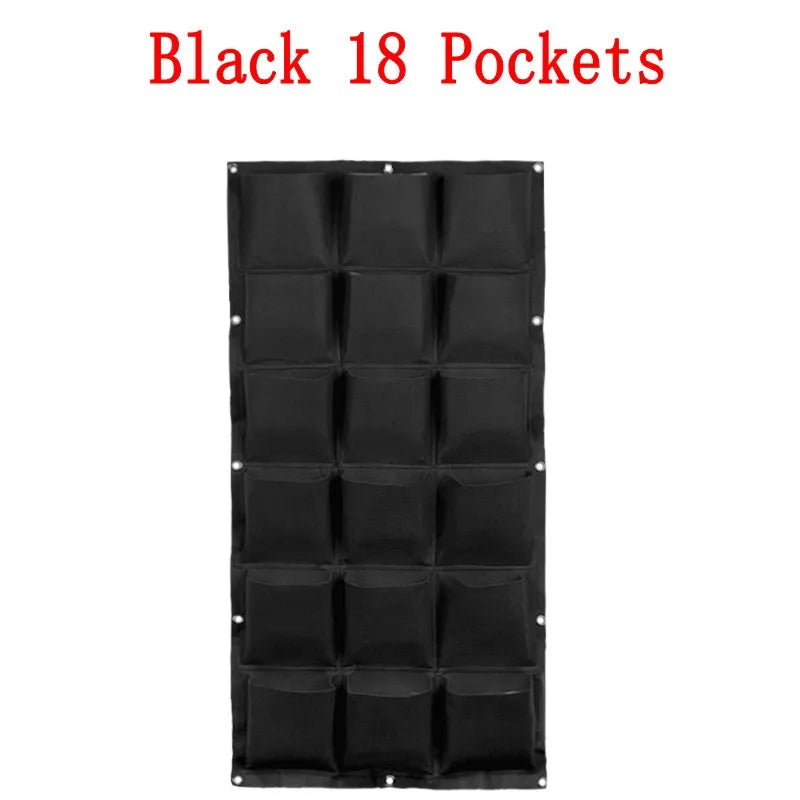 Black Green Wall Hanging Planting Bags Flower Pot Grow Bag Garden Planter Vertical Suculentas Plant Pot Home Decor Accessories