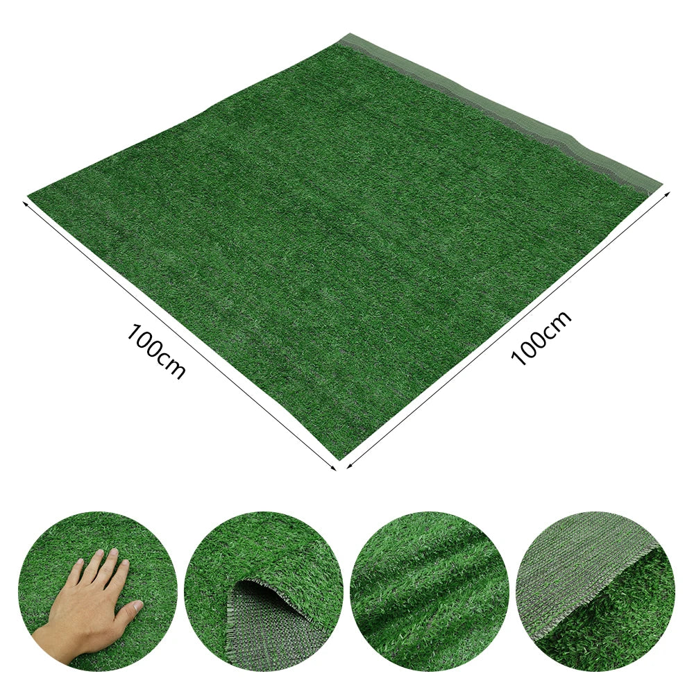 Artificial Turf Grass 1cm Grass Height High Density Realistic Carpet Synthetic Lawn Rug Garden Decor Natural False Grass Rug