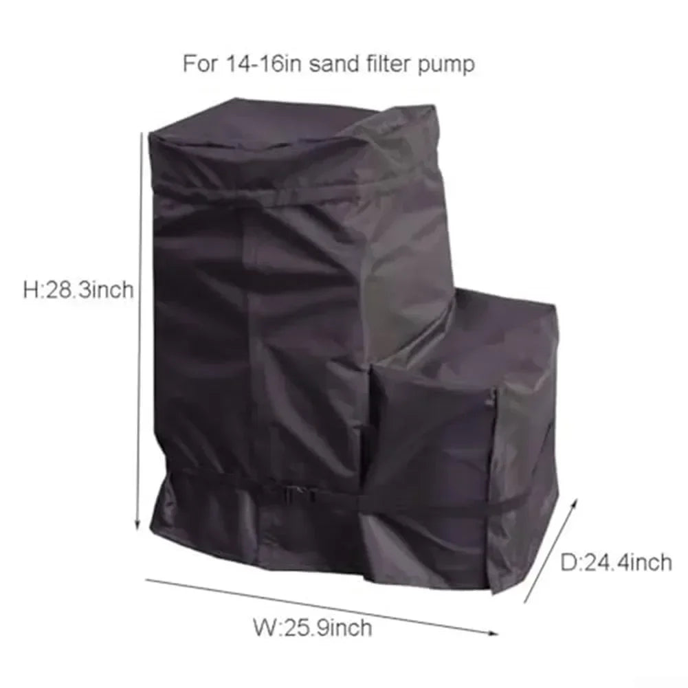 1pc Pool Pump Cover For-INTEX 14-16 Inch Sand Filter Waterproof Outdoor Garden 420D Pool Sewage Sand Filter Pump Covers