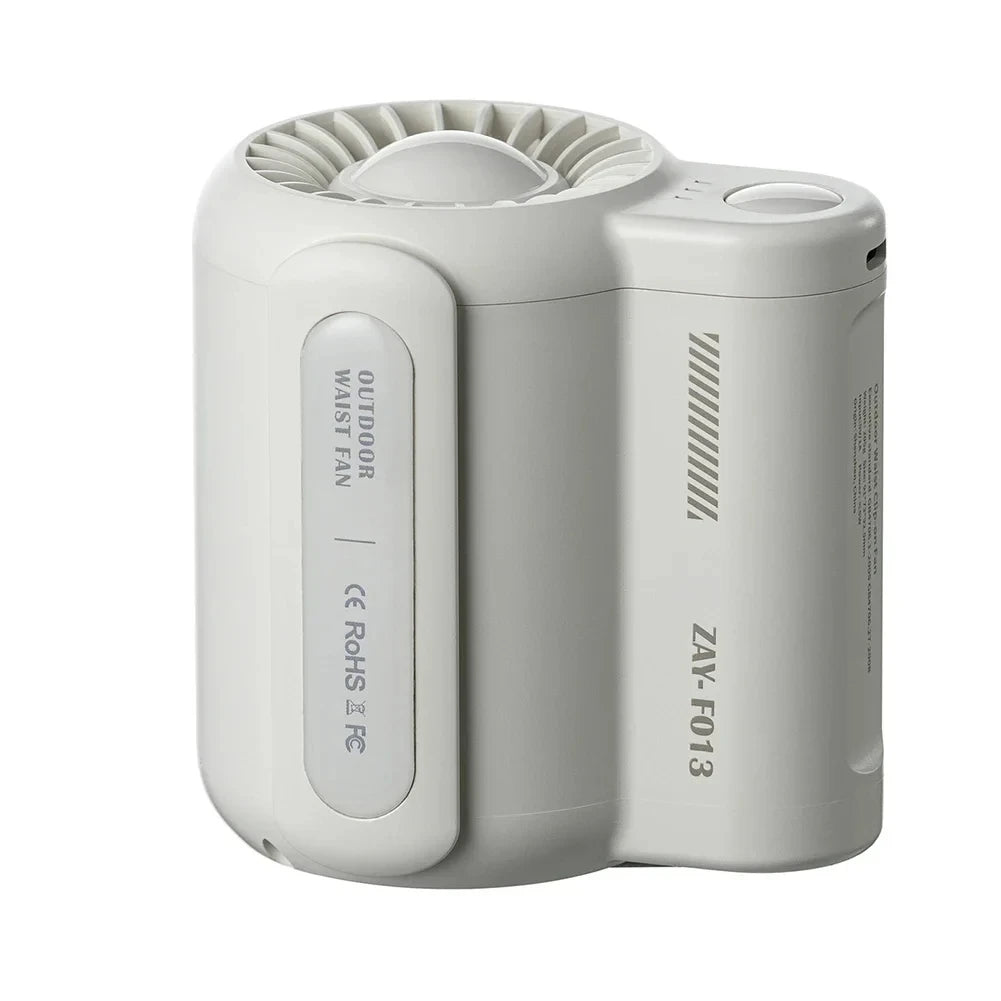 Portable Rechargeable Waist Fan Mini Personal Summer Cooling Fan For T