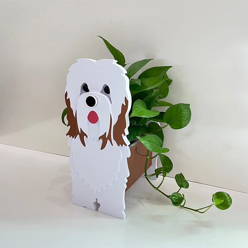 Garden Flower Pot Dog Shape Planter Shiba inu Mastiff Cain Terrier Havanese Vase Pots DIY PVC Garden FlowerPots Home Decor