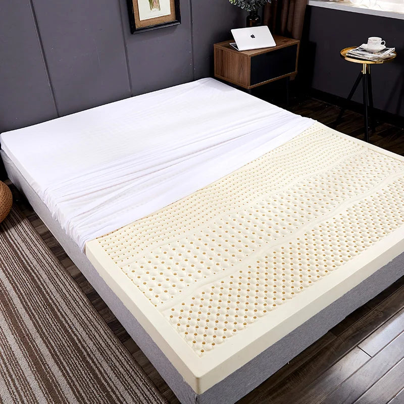100% natural latex mattress with cover imported natural pure rubber mattress 1.8m bed 2.0m thickened home dormitory cushion mats