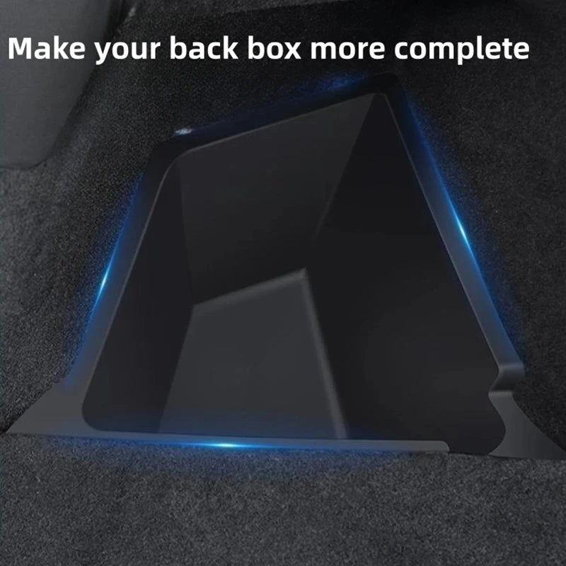 Trunk Side Storage Bins For Tesla Model Y-Berlin/Austin 2022-2024 Cargo Compartment Organizer Bucket TPE Box & Carpet Lids