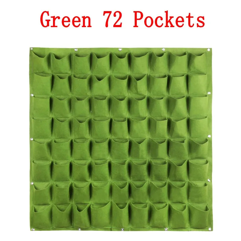 Black Green Wall Hanging Planting Bags Flower Pot Grow Bag Garden Planter Vertical Suculentas Plant Pot Home Decor Accessories