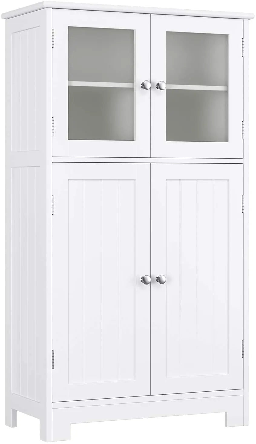 Bathroom wardrobe, bathroom wardrobe with 4 doors, storage s wardrobe with adjustable shelves, for bathroom, bedroom
