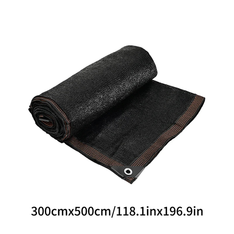 Black Shading Net Anti-UV Sunshade Cloth Outdoor Swimming Pool Cover Sunshade Mesh Garden Plants Balcony Patio Car Canvas Awning