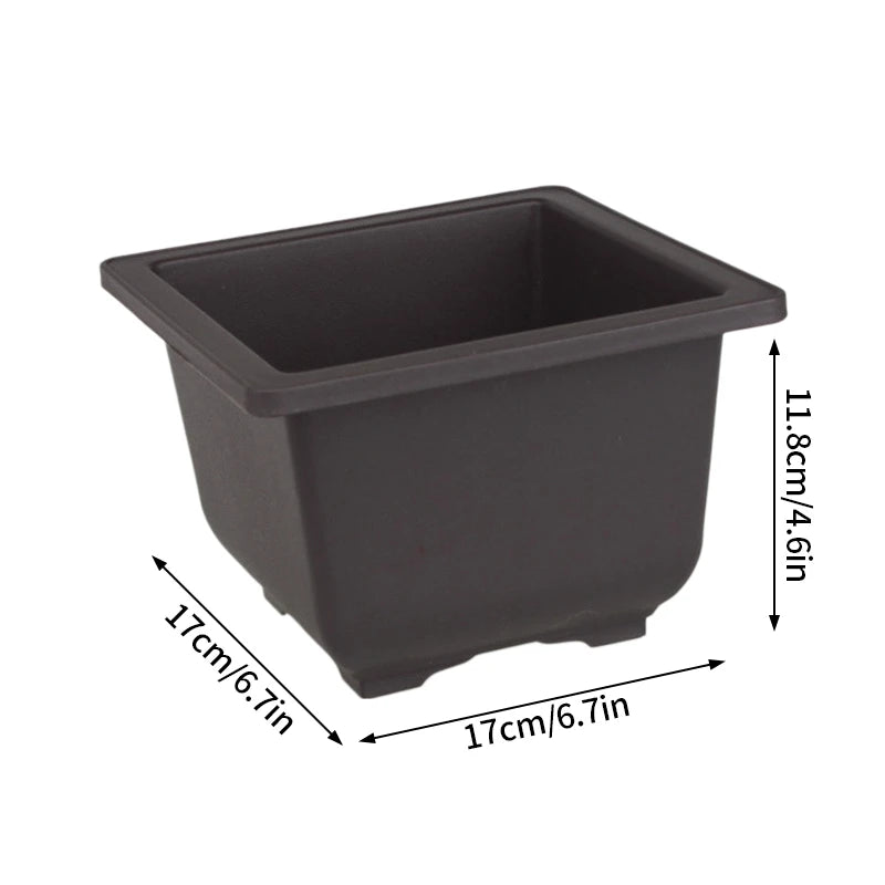Rectangular Flowerpots Plastic Bonsai Plants Pot Square for Flower Balcony Garden Yard Landscape Bonsai Pot Trays Home Decor