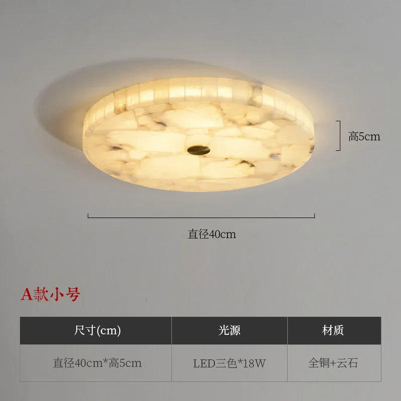 Led Lights Modern 2025 Marble Ceiling Chandelier Home Decor Ceiling Lamp White Marble New Designer Lustre for Living Room