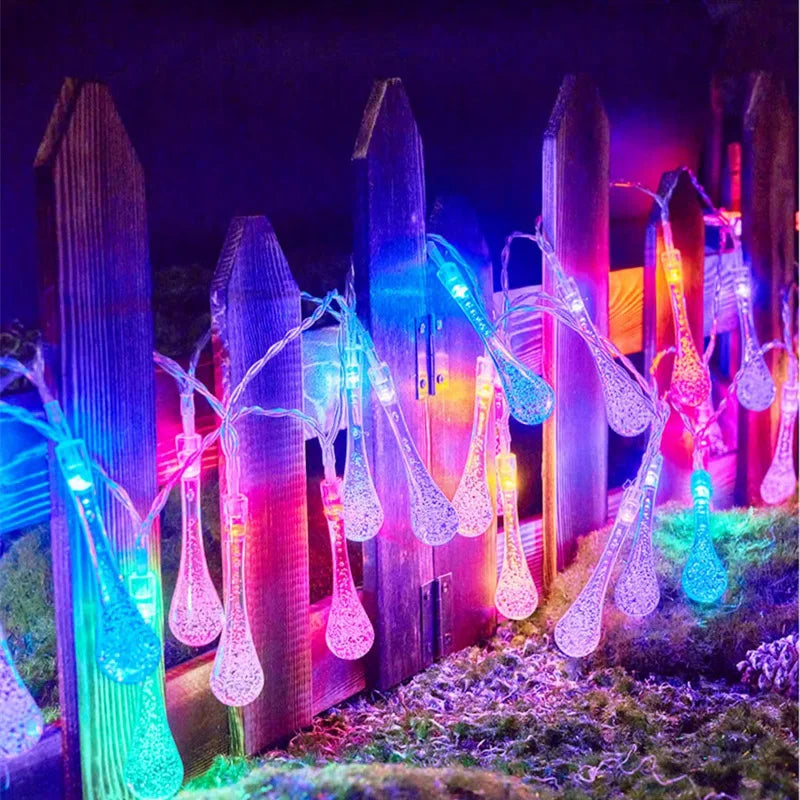 Fairy Light Outdoor Water Droplet Bubble Ball LED String Light Garden Light Wedding Party Christmas Decoration Battery Power
