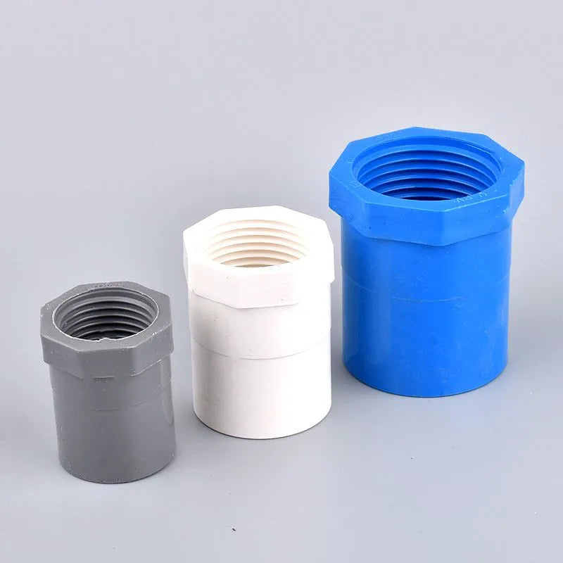 1/2" ~2.5" Male/Female Thread to Inner Diameter 20~75mm PVC Water Connector Aquarium Fish Tank Irrigation Water Pipe Fitting