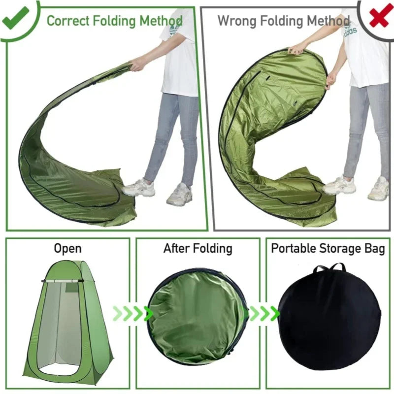 Pop Up Privacy Shower Tent - Portable Changing Tent for Camping, Beach & Hiking , Quick Setup & Full Coverage