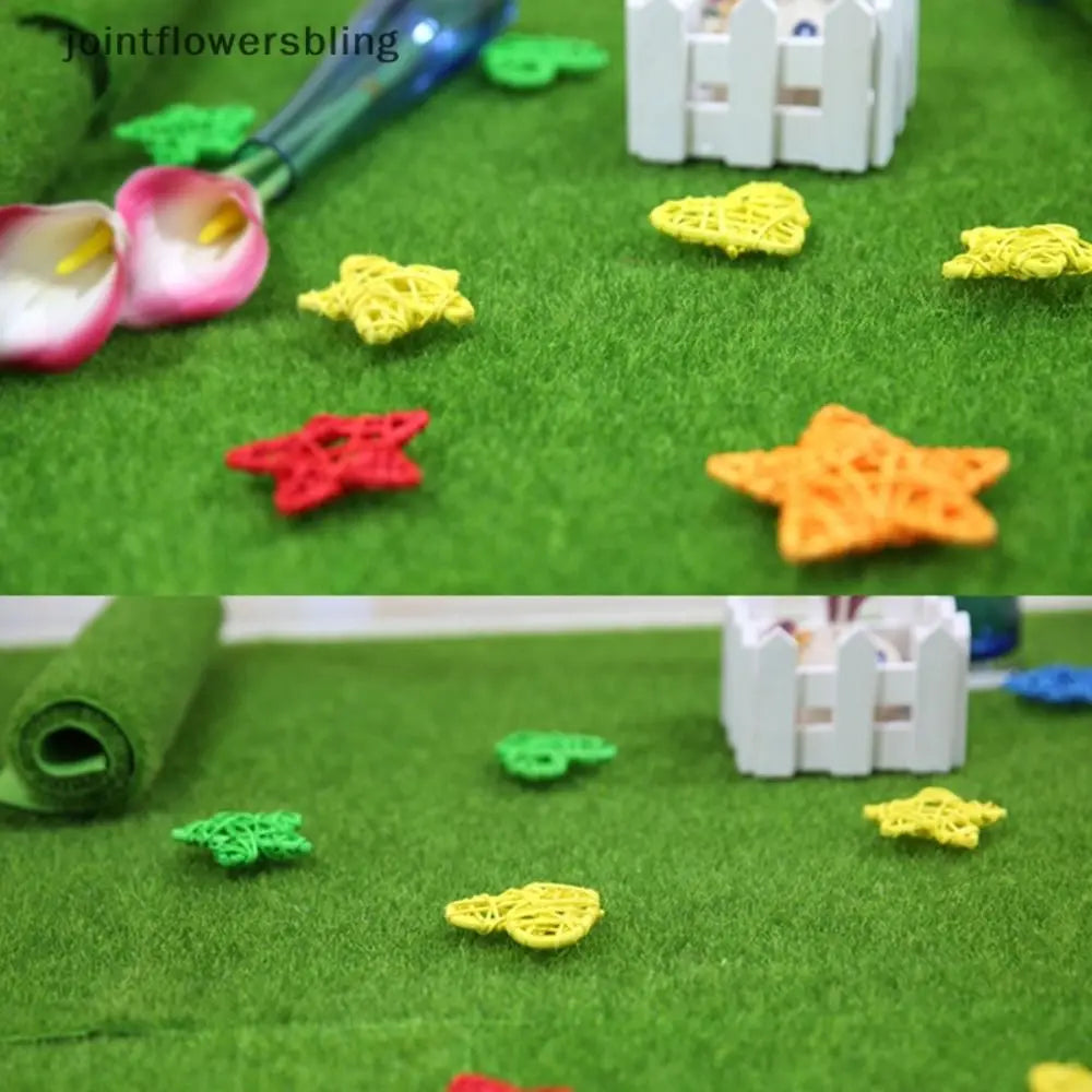 Fake Green Grass Mat Grass Mat Green Artificial Lawns Turf Carpets Fake Sod Simulation Moss Lawn Turf DIY Micro Landscape Decor