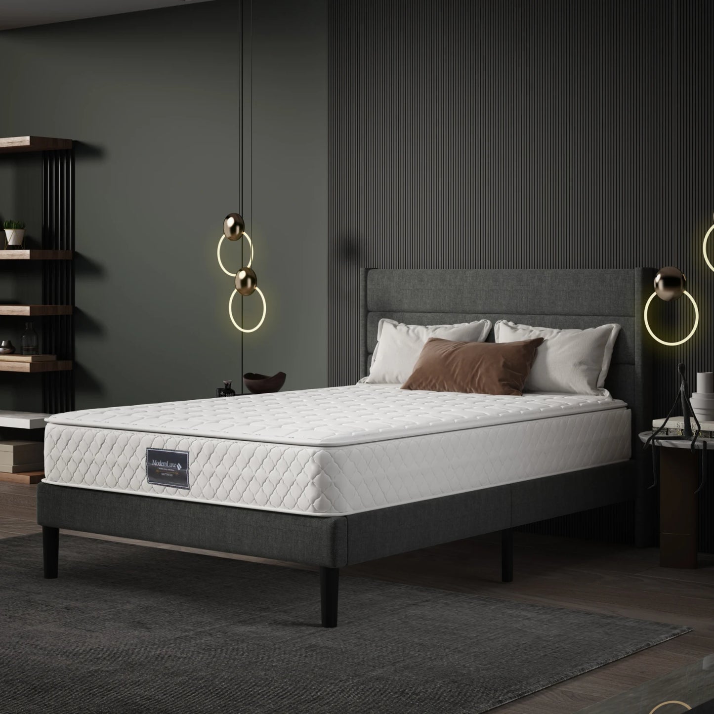 Spring Core Mattresses 90x200×25cm ,7-Zone Cold Foam Mattress,100%Oeko-Tex Certified, Quilted Microfiber Cover Topping,H3