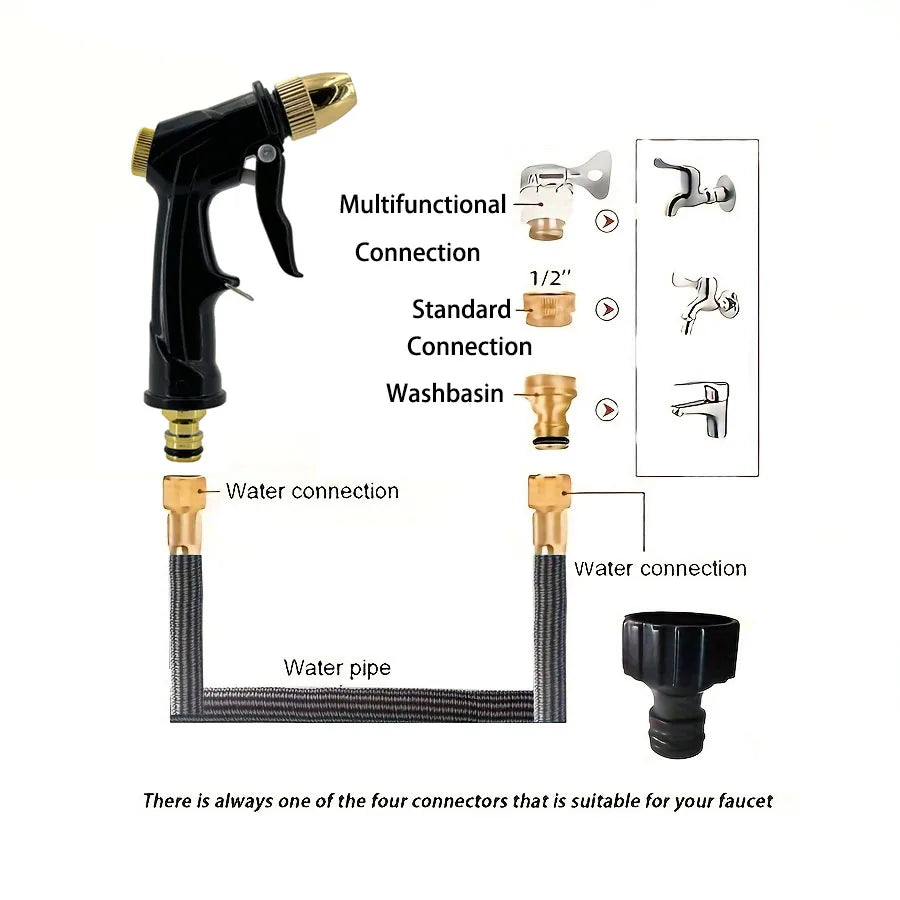 High Quality Flexible Expandable Garden Hose High Pressure Nozzle Spraye Washer Gun Car Wash Hose Expandable Garden Water Hose