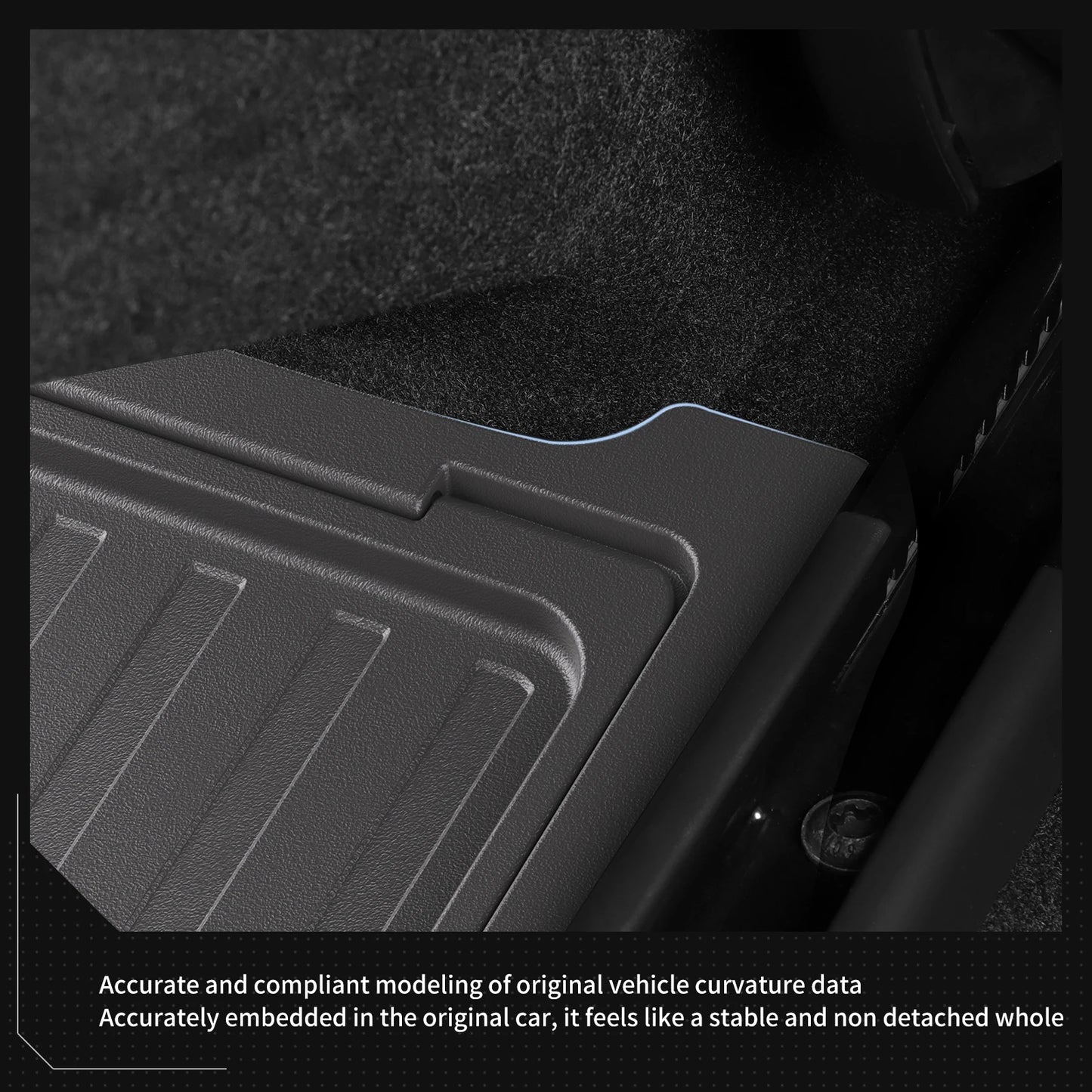 SMABEE for Tesla Model Y Launch 2025 Juniper Car Armrest Rear Storage Box Tray Accessories Tidying TPE Black