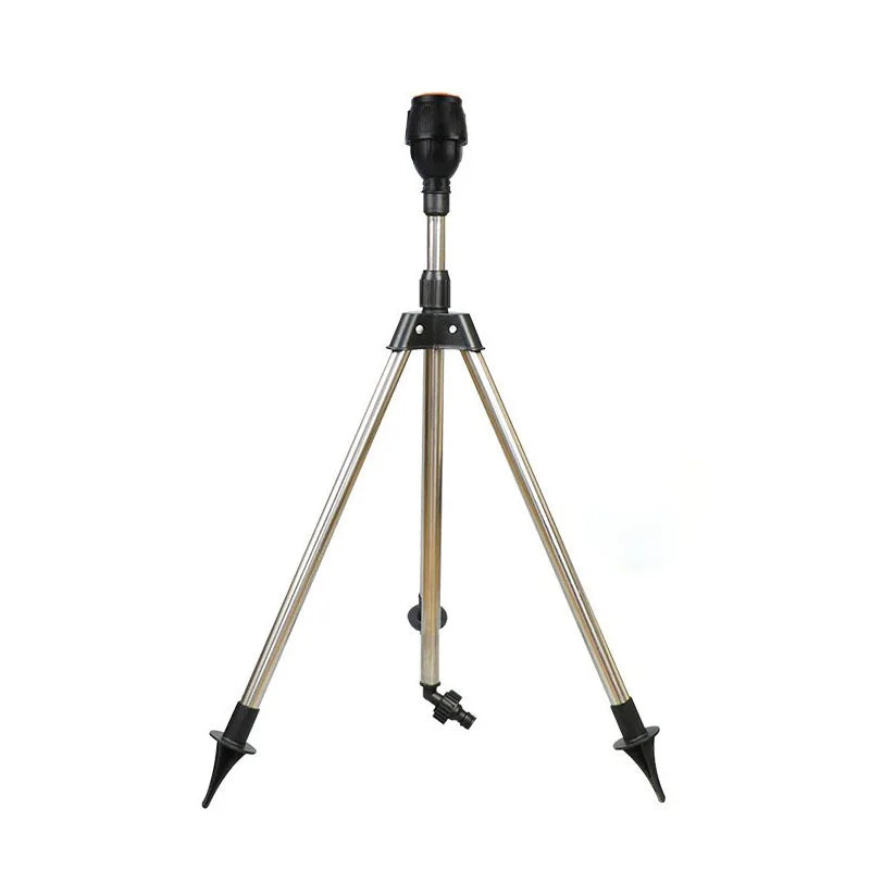 360-Degree Garden Automatic Rotating Sprinkler Stainless Steel Tripod Set Irrigation Stand Water Jet Garden Lawn Sprinkler Tool