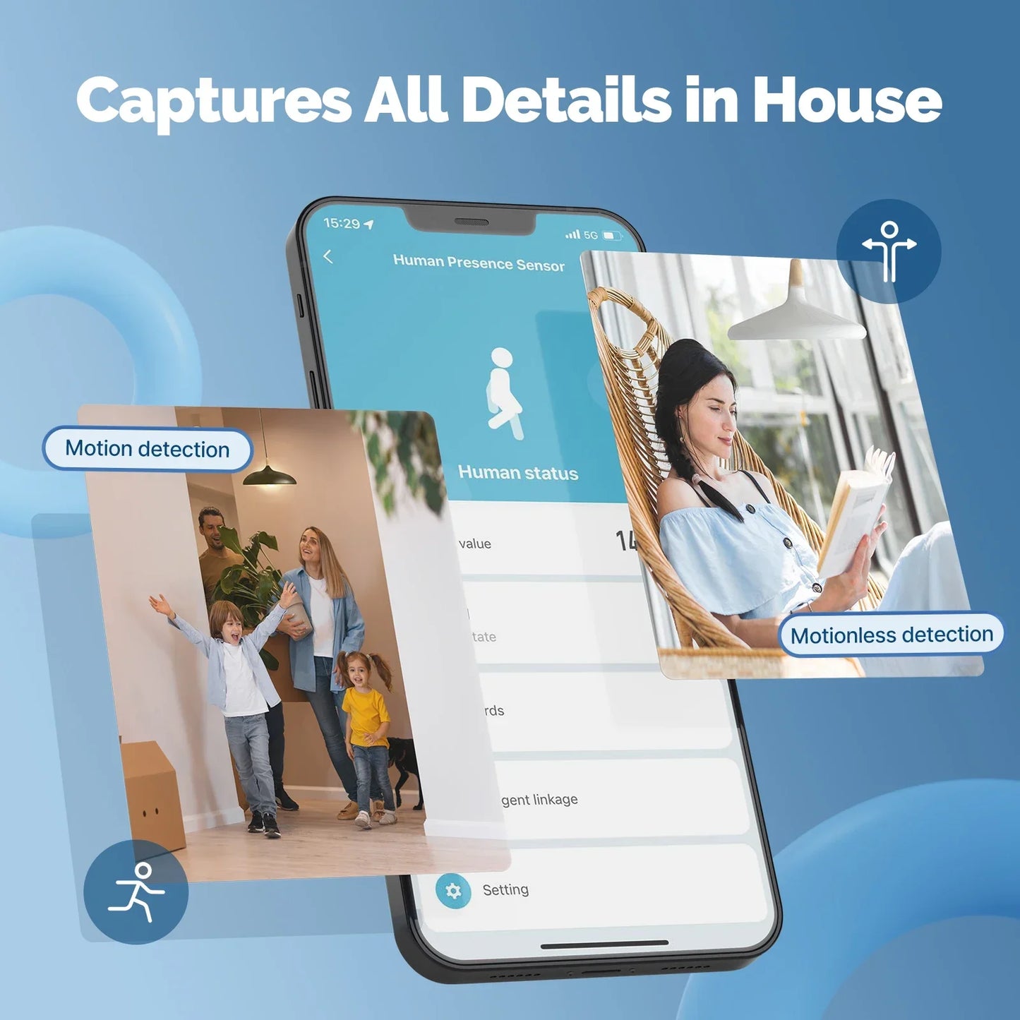 MOES Tuya ZigBee and WiFi Smart Human Presence Sensor Motion Detection Light Luminance Sensor Wired Design App Notification