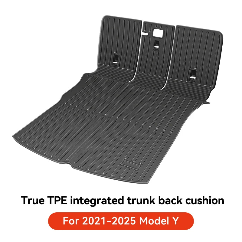 YZ TPE Car Floor Mats for Tesla Model Y Juniper 2025 Luggage Mat Set Four Seasons Waterproof Anti-slip Trunk Mat