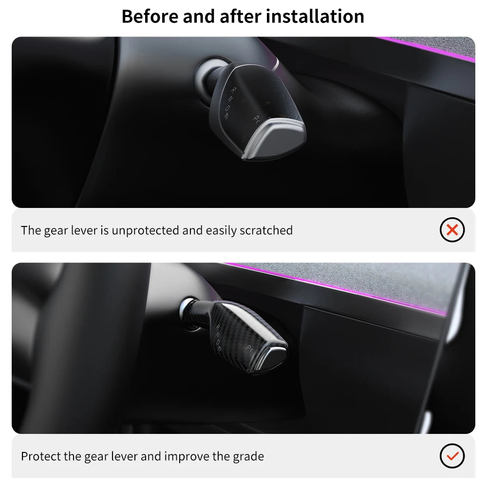 YZ For Tesla Model 3 Y Highland Juniper Full Package Trim Cover Of Carbon Fiber Matte Finish On Wiper Lever For Tesla 2021-2025