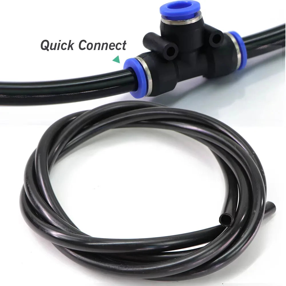 10-50m OD-6/8/12mm Garden Black PE Hose Pressure-Proof Watering Pipe 1/4" 3/8" Lawn Orchard Agriculture Irrigation Tube System