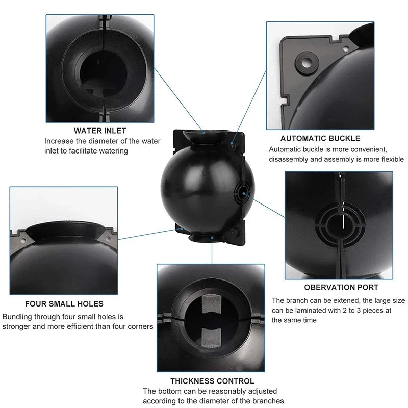 Reusable Plant Rooting Ball Transplant Nursery Ball Sapling Propagation Grafting Breeding Case for Home Gardening Accesorries