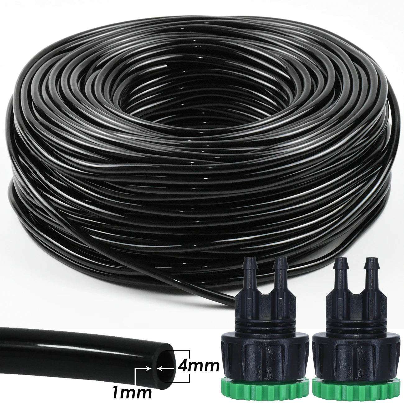 SPRYCLE 5m-100m 1/4'' Garden Watering Hose 4/7mm PVC Micro Drip Irrigation Pipe Tubing for Sprinkler Lawn Pot Plant Greenhouse